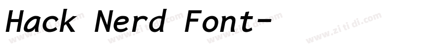 Hack Nerd Font字体转换 Hack Nerd Font字体转换